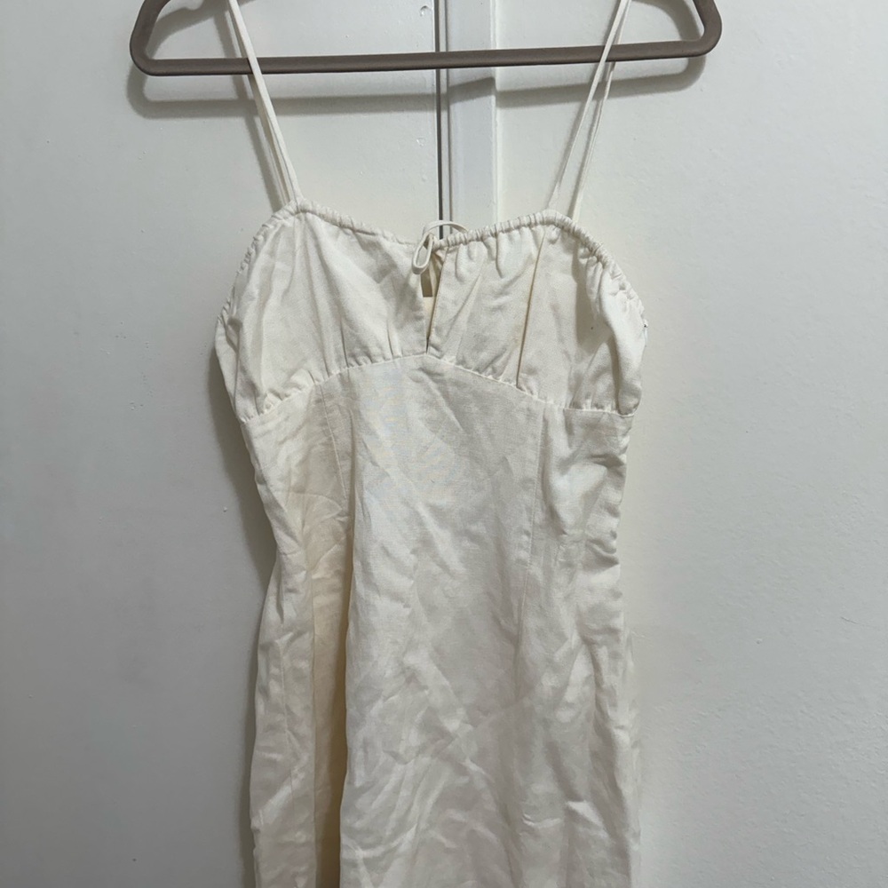 RESA Cream Tie-Front Dress